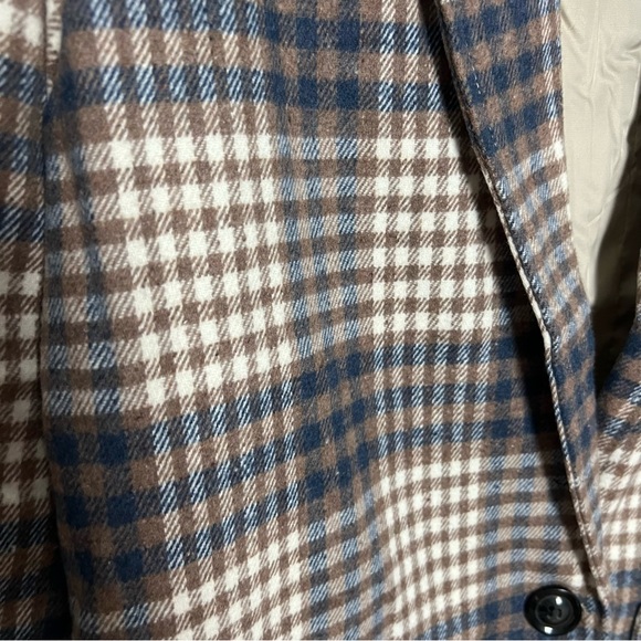 NWT Petal & Pup Plaid Long Midlength Coat Brown & Blue - Picture 8 of 11